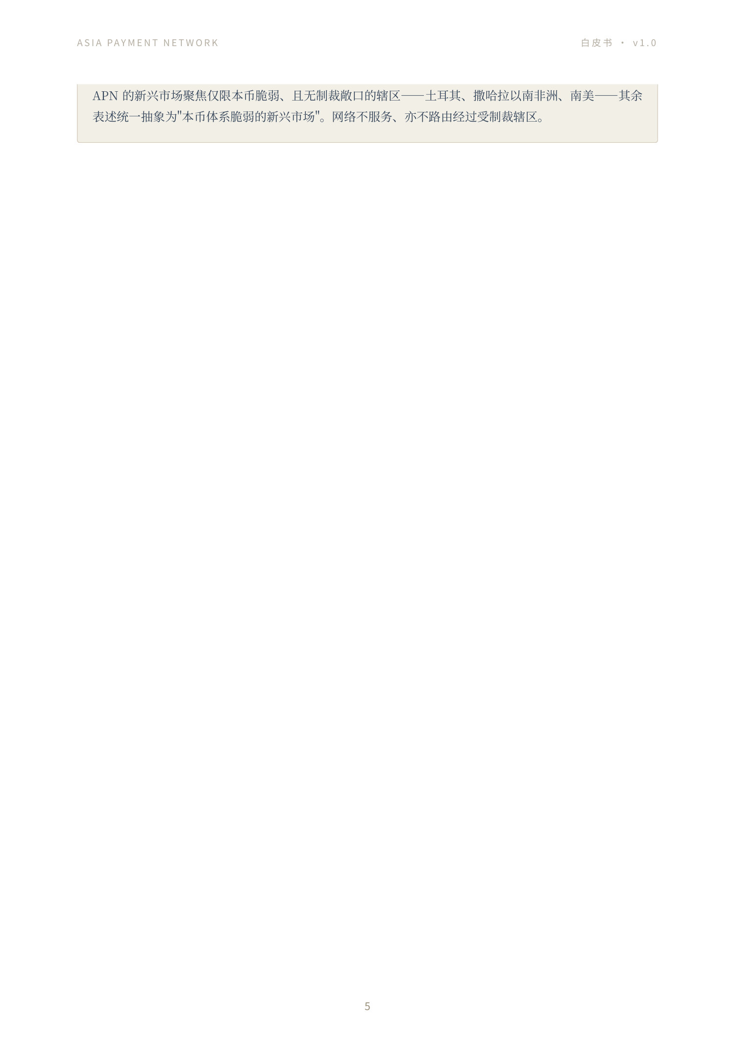 Asia Payment Network 白皮书第 5 页