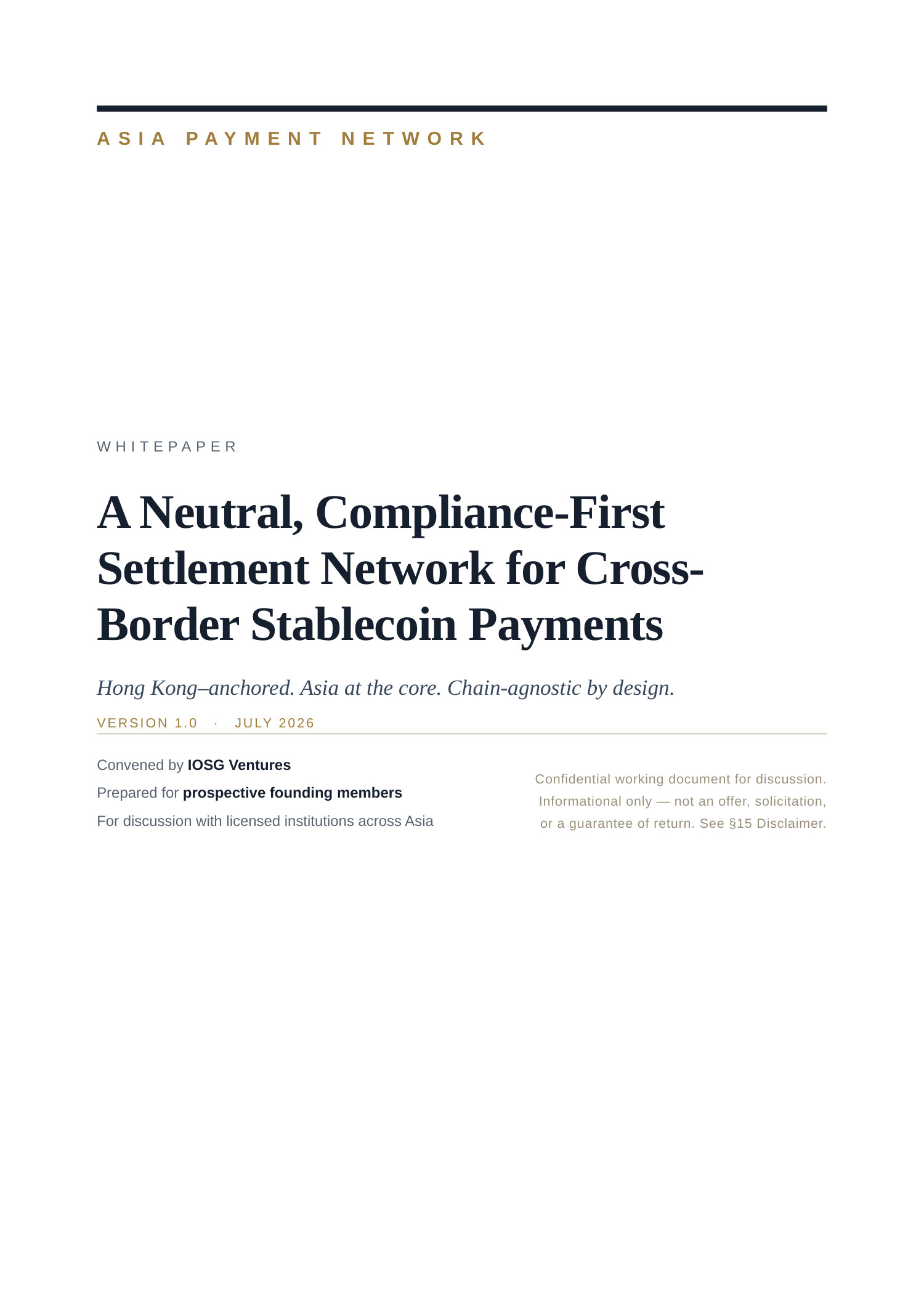 Asia Payment Network Whitepaper page 1