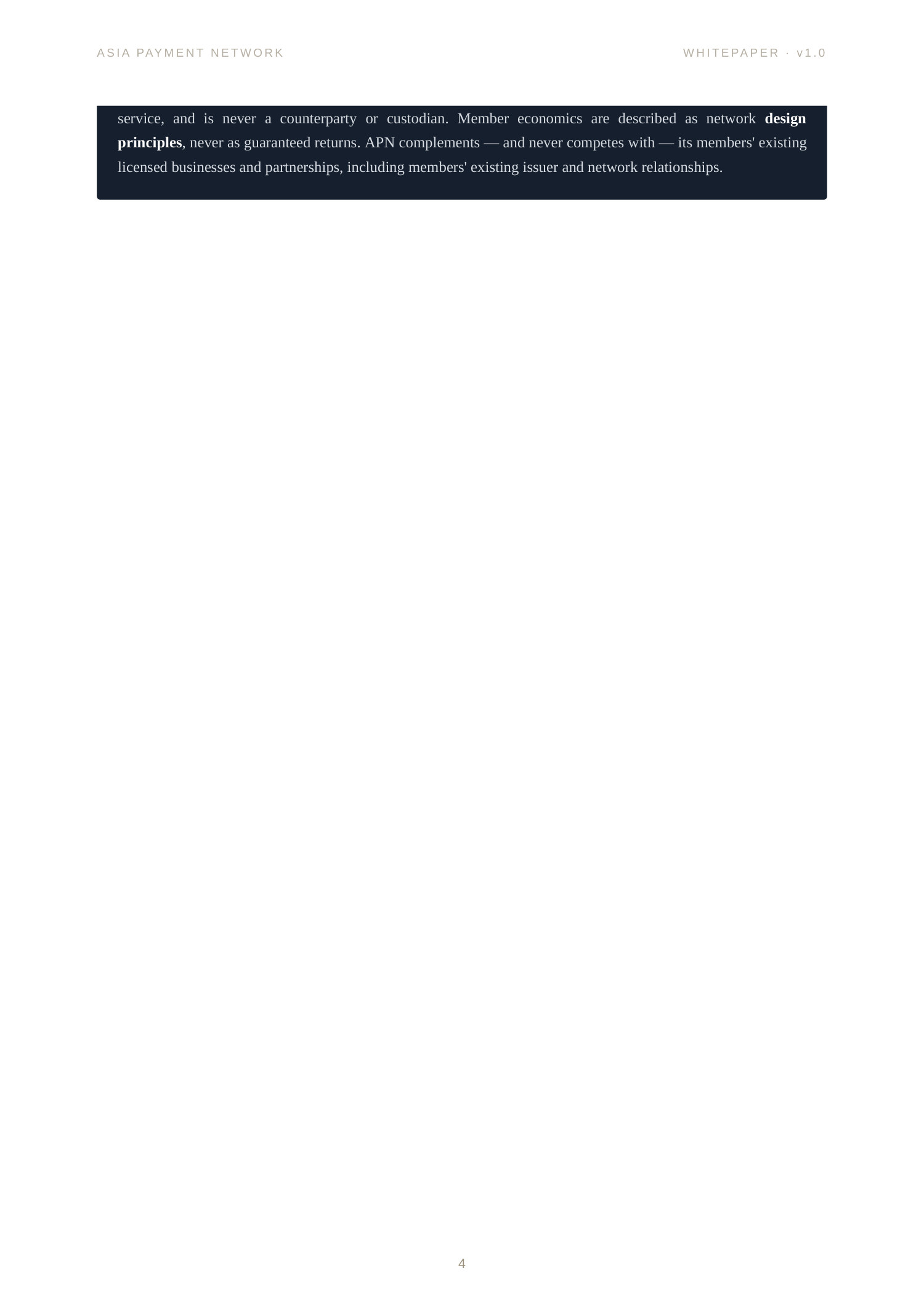 Asia Payment Network Whitepaper page 4