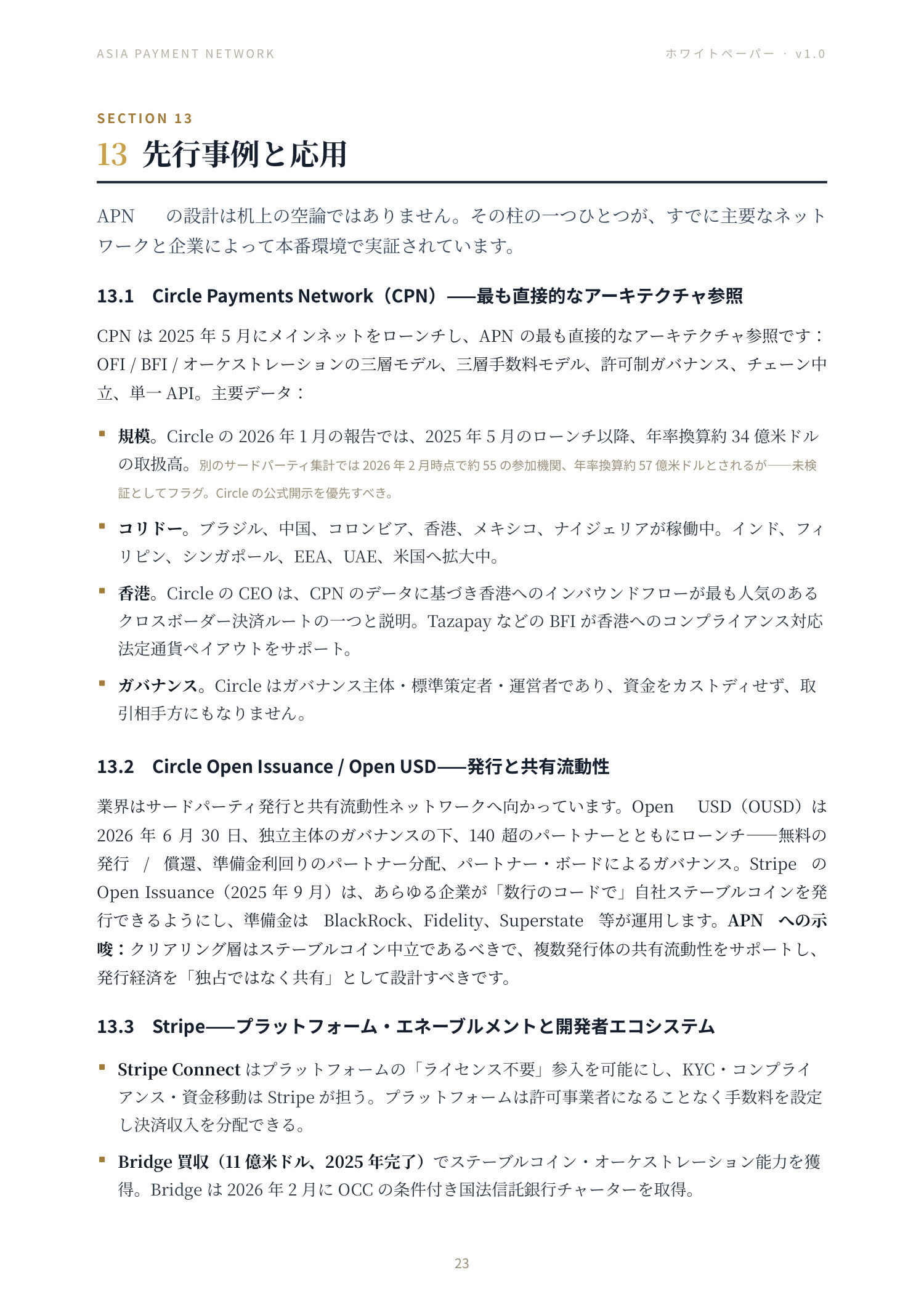 Asia Payment Network ホワイトペーパー 23 ページ
